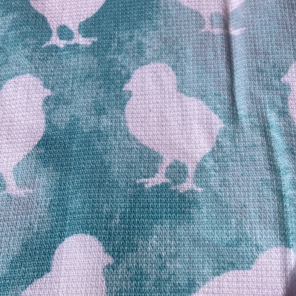 Casaba chicks on tie-dyed light green field all cotton dish towels set NWT - Picture 4 of 4